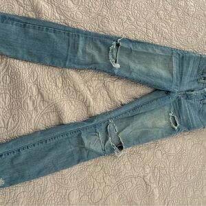 Distressed Blue Madewell Skinny Jeans